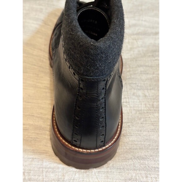 Johnston Murphy JM1850 Men’s 10M Black Cap Toe Brogue Boots Lug Sole main image 5